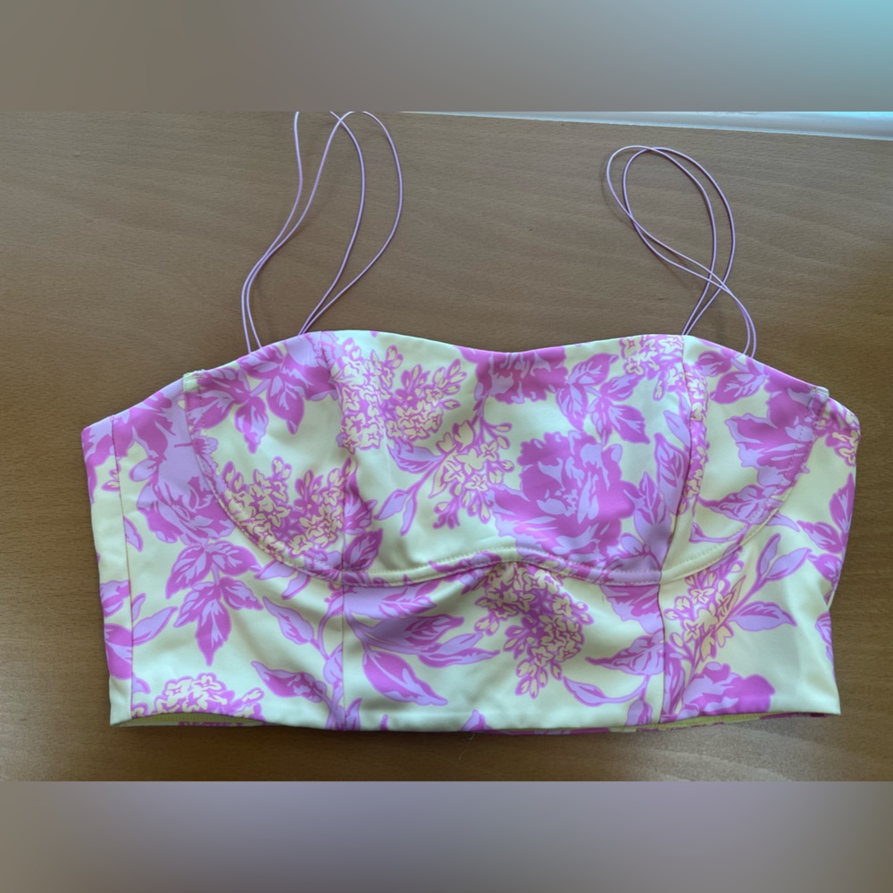 White Fox Boutique BUSTIER/CORSET (floral) XL